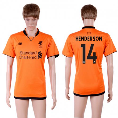 Liverpool #14 Henderson Sec Away Soccer Club Jersey - Click Image to Close